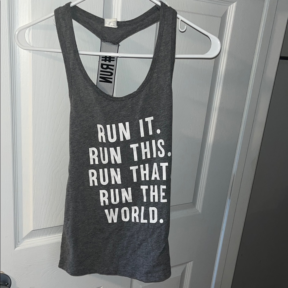 Gray Graphic Tank Top